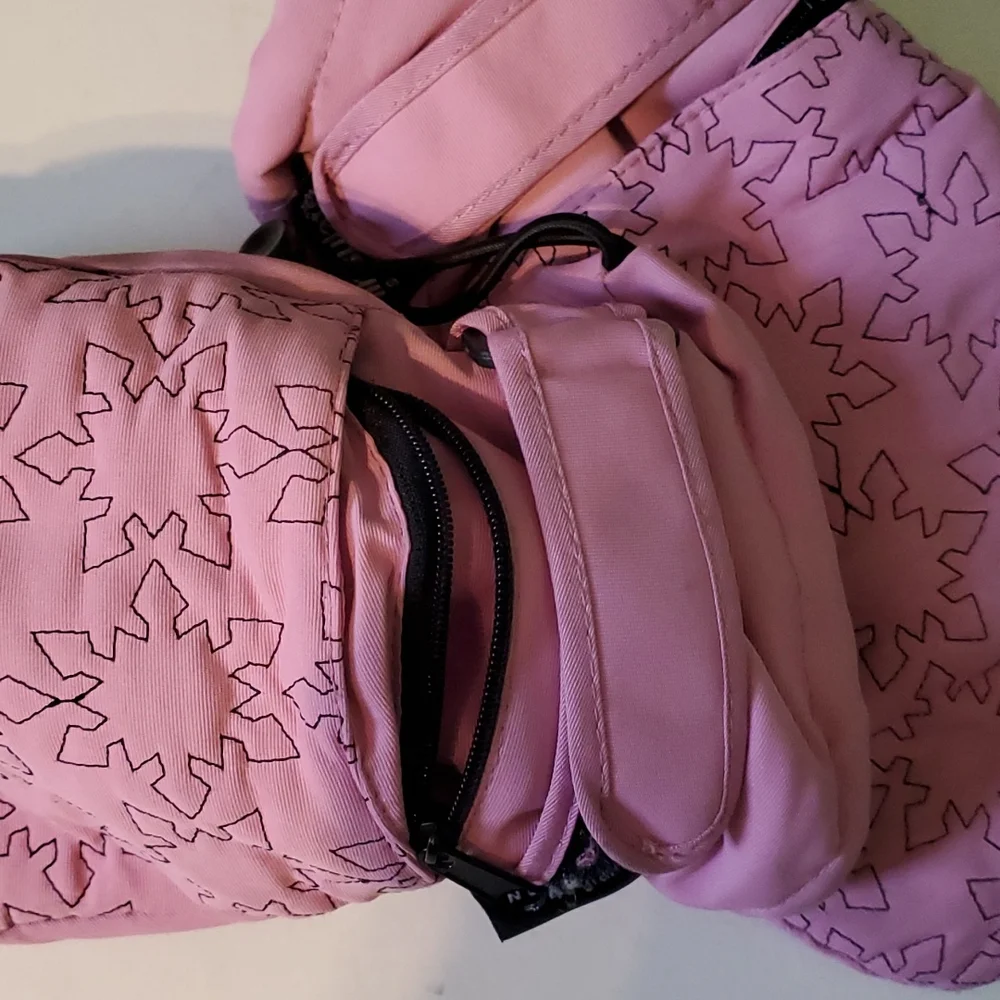 Thinsulate big girls fleece linned mittens with small zip poc…